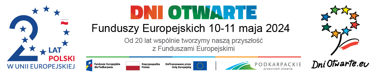 Baner zapraszający na Dni Otwarte Funduszy Europejskich, 10-11 maja 2024 r. przenosi do artykułu ze szczegółami wydarzenia