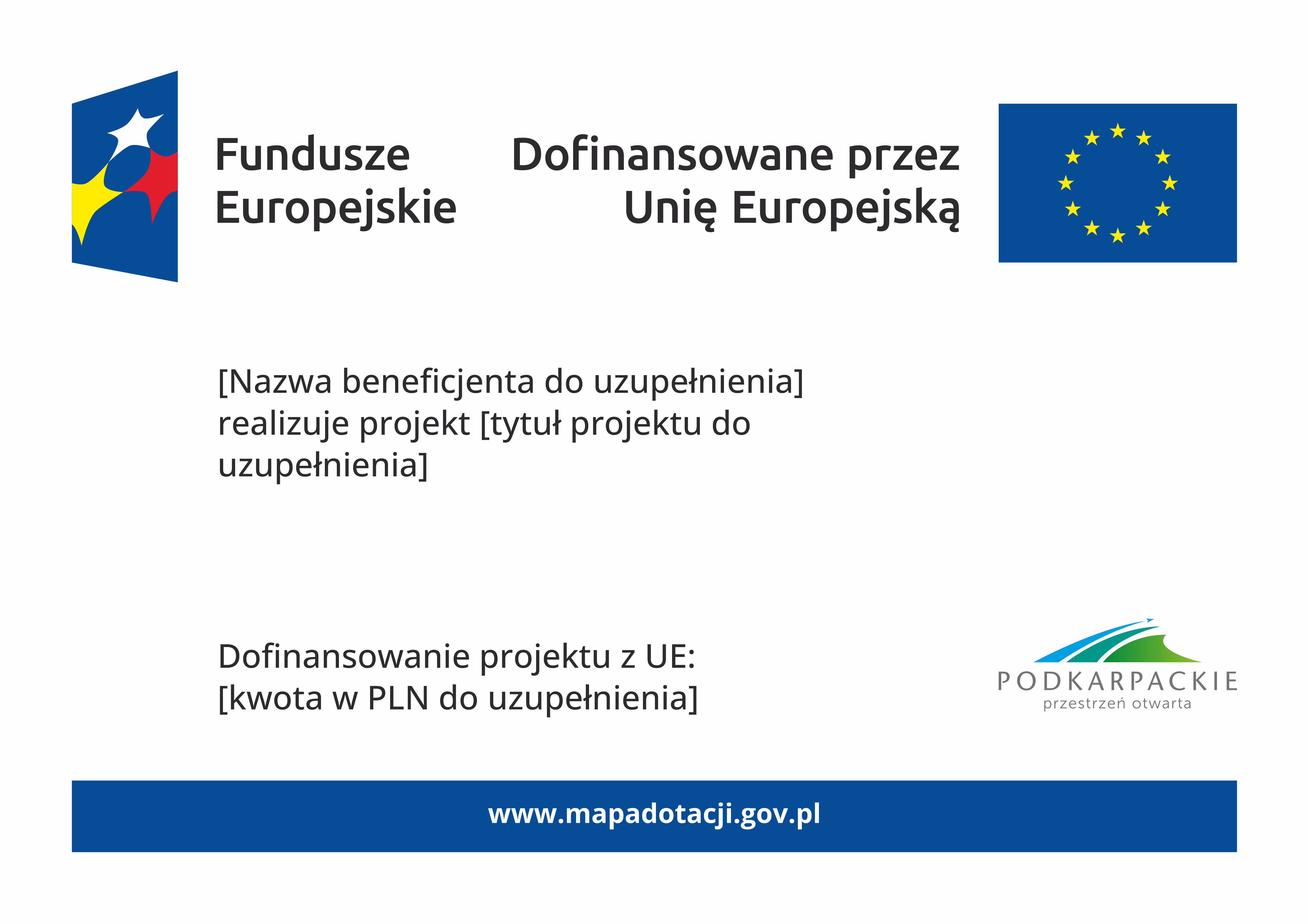 Wzór plakatu informacyjnego dla programu FEP 2021-2027
